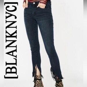 BLANKNYC The Bond Mid-Rise Fray Hem Skinny Jeans Size 27